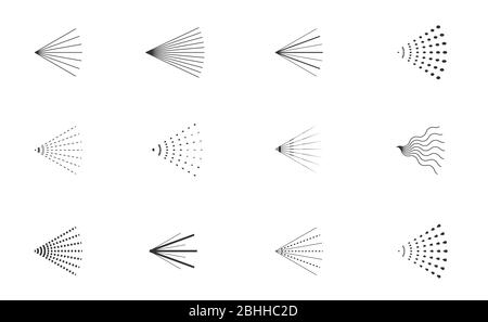 Set di icone spray Illustrazione Vettoriale