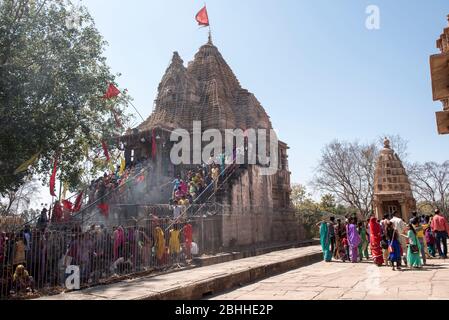 Khajuraho / India 24 Febbraio 2017 Tempio di Matangeshwar di signore Shiva a Khajuraho madhya pradesh India Foto Stock