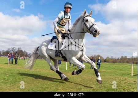 IZZY TAYLOR (GBR) IN SELLA A KBIS STARBURST PARTECIPANDO AL CROSS COUNTRY AVANZATO Foto Stock