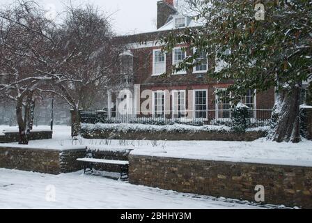 Snow Riverside River House Westcott Lodge, 22 Lower Mall, Hammersmith, Londra W6 Foto Stock