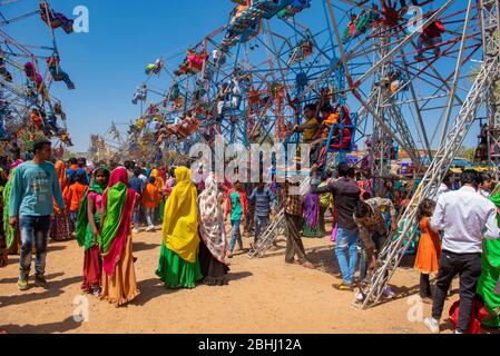 Jhabua / India 8 Gennaio 2020 una veduta di uno dei festival di bhagoria più famosi nei distretti di Jhabua di Madhya Pradesh India Foto Stock