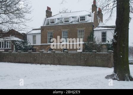 Snow Riverside River House Westcott Lodge, 22 Lower Mall, Hammersmith, Londra W6 Foto Stock