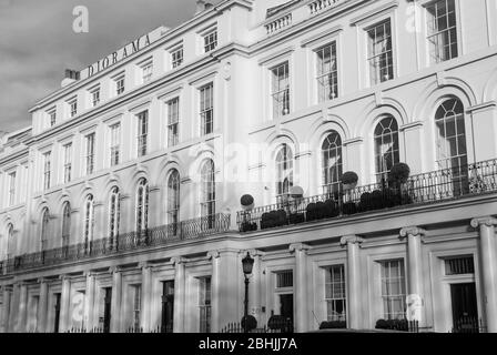 James Burton Neoclassico Regency Architecture Stucco Classico tradizionale Diorama Park Square East, Londra NW1 di John Nash Foto Stock