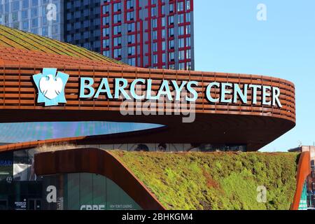 Il tetto verde particolare del Barclays Center, Brooklyn, New York. Foto Stock
