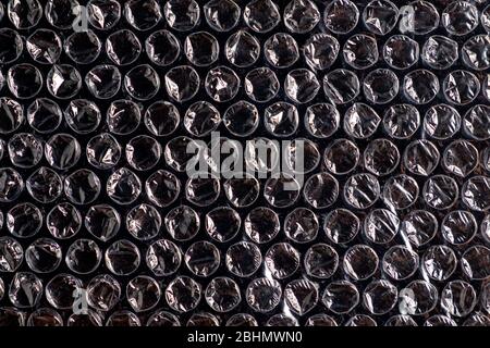 bolla d'aria plastica fondo traslucido, bolla d'aria plastica per imballaggio Foto Stock