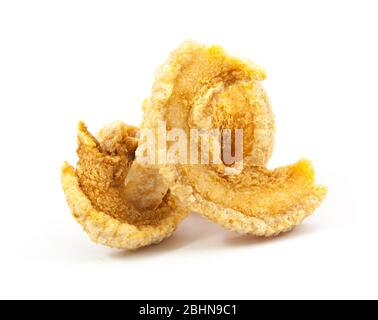 Cotenne di maiale maiale scratchings crepitio Foto Stock