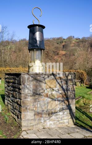 Modello Di Day Lamp, Rhondda Heritage Park, Trehafod, Rhondda Valley, Galles Del Sud. Foto Stock