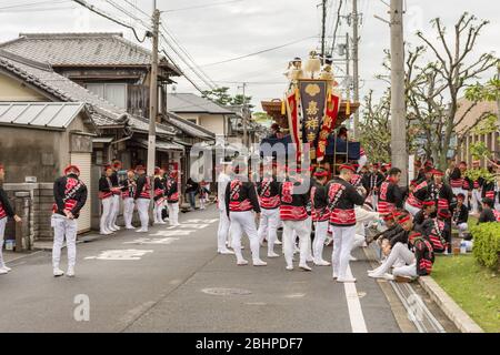 Tajiri, Osaka / Giappone - 7 ottobre 2017: I cittadini di Tajiri nella prefettura di Osaka in Giappone celebrano il tradizionale festival autunnale Foto Stock