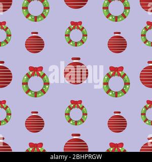 Buon Natale inverno vacanze sfondi. Raccolta di motivi senza giunture. Illustrazione vettoriale. Illustrazione Vettoriale