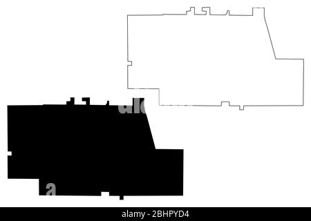 Pickens County, Georgia (Stati Uniti, Stati Uniti d'America, Stati Uniti, Stati Uniti, Stati Uniti) mappa illustrazione vettoriale, schizzo di scarabocchio mappa Pickens mappa Illustrazione Vettoriale