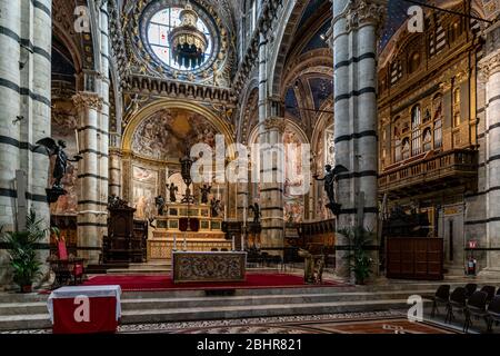 UNESCO, Piazza del Duomo, Cattedrale di Santa Maria Assunta, Siena, Provincia Siena, Toscana, Italia, Europa Foto Stock