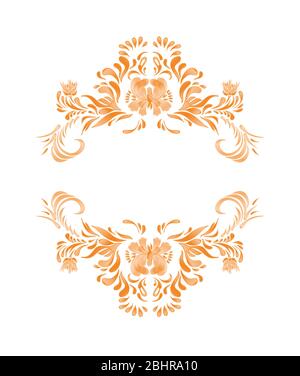 Sfondo autunnale di motivi floreali. Caldo motivo floreale arancione. Foto Stock