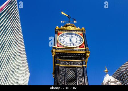 Little ben nella città di Westminster, Londra, Inghilterra, Regno Unito Foto Stock