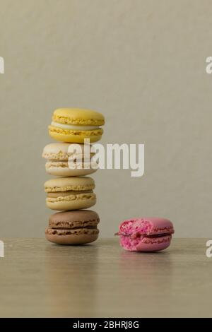 Macaron colorati. Dolci francesi. Foto Stock