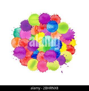 Sfondo astratto a mano disegnato a acquerello. Sfondo multicolore Foto Stock