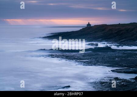 La casa di balneazione a Howick, un edificio classificato Grade II su Northumberland costa a sud di Craster Foto Stock