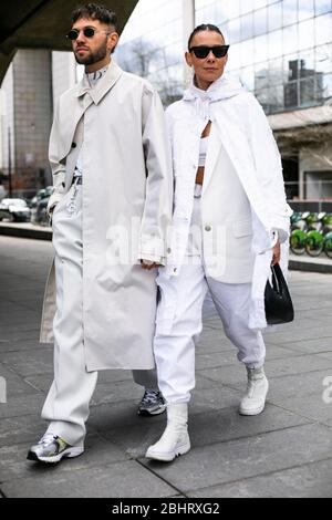 Alice Barbier e JS Roques partecipano allo spettacolo Coperni durante la settimana della Moda di Parigi Feb 25,2020- Foto: Pista Manhattan/Valentina Ranieri ***per Edizione Foto Stock