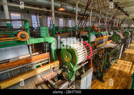 Il tappeto si trova al Lowell National Park, Lowell, Massachusetts Foto Stock