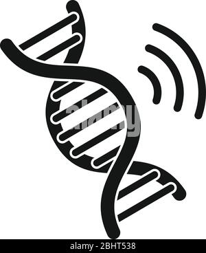 Icona di autenticazione DNA. Semplice illustrazione dell'icona del vettore di autenticazione del dna per il web design isolato su sfondo bianco Illustrazione Vettoriale