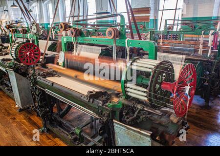 Il tappeto si trova al Lowell National Park, Lowell, Massachusetts Foto Stock