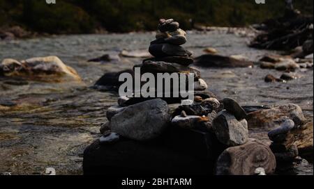 Bilanciamento rocce / strutture rocciose Foto Stock