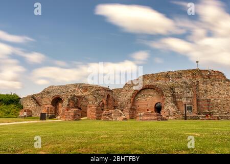 Resti di Gamzigrad (Felix Romuliana), antico complesso romano di palazzi costruiti nel III e IV secolo d.C. dall'imperatore romano Galerio, UNESCO World Herit Foto Stock