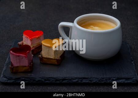 Un caffè con torte Foto Stock