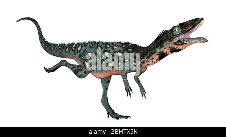 Dinosauro Masiakasaurus knopfleri running - rendering 3D Foto Stock