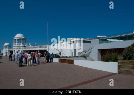 Modernismo stile internazionale architettura modernista Padiglione Bianco De la Warr, Marina, Bexhill-on-Sea TN40 di Erich Mendelsohn Serge Chermayeff Foto Stock