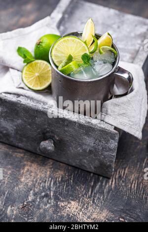 Mug cocktail a Mosca in tazza Foto Stock
