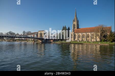 Marlow e Bourne terminano lungo il Tamigi - Regno Unito Foto Stock