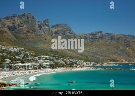 Camps Bay, Città del Capo, Sud Africa Foto Stock