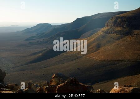 Passo di Gannaga, Parco Nazionale Tankwa Karoo, Sudafrica Foto Stock