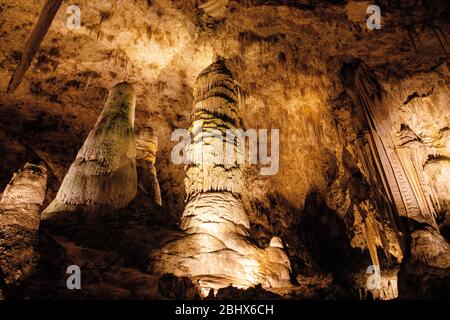 Caverns al Carlsbad Caverns National Park nel New Mexico Foto Stock