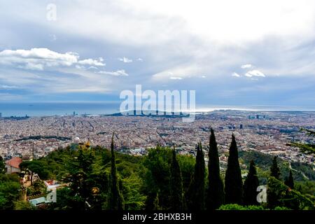 Vista da Tibidabo Foto Stock