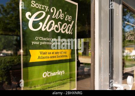 Chiuso o'Charleys Restaurant a Metro Atlanta, Georgia. (STATI UNITI) Foto Stock