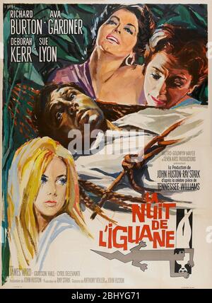 La Notte dell'anno Iguana: 1964 USA regista: John Huston poster francese Foto Stock