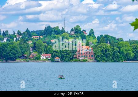 Lindau in Lago di Costanza, Baviera, Germania, Europa: Vista sul lago di Villa Wacker nel distretto di Schachen. Foto Stock