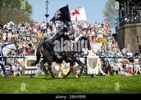 Giorno di San Giorgio, Tamworth Castle Grounds Foto Stock