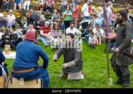 Giorno di San Giorgio, Tamworth Castle Grounds Foto Stock