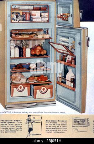 USA - 1950 stile frigo pubblicità - Foto Stock