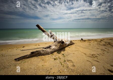 Spiaggia di Karadere in estate, vicino Varna, Bulgaria Foto Stock