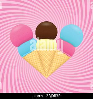 Gelato estivo design. Illustrazione Vettoriale