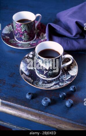 Due tazze decorative di caffè - Foto Stock