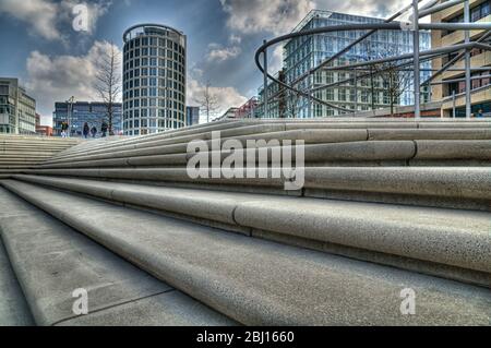 Le terrazze di Magellan a HafenCity ad Amburgo Foto Stock