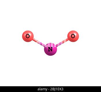 Il biossido di azoto è il composto chimico di formula N02. È uno dei numerosi ossidi di azoto. NO2 è un intermedio nei sintetizzatore industriali Foto Stock