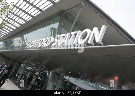 Stazione di Straford East London Foto Stock