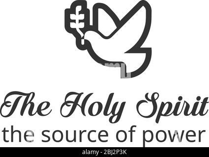 Citazione di Pentecoste di domenica, tipografia per la stampa o l'uso come poster, scheda, volantino o T-shirt Illustrazione Vettoriale