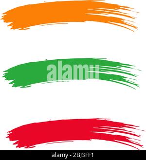 Tratti di pennello colorati astratti su carta grunge Illustrazione Vettoriale