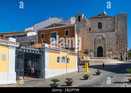 Città di Mahon in Minorca. Foto Stock